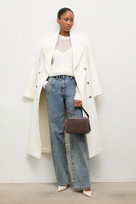 

Шерстяное пальто Answear Lab Answear.Lab, белый