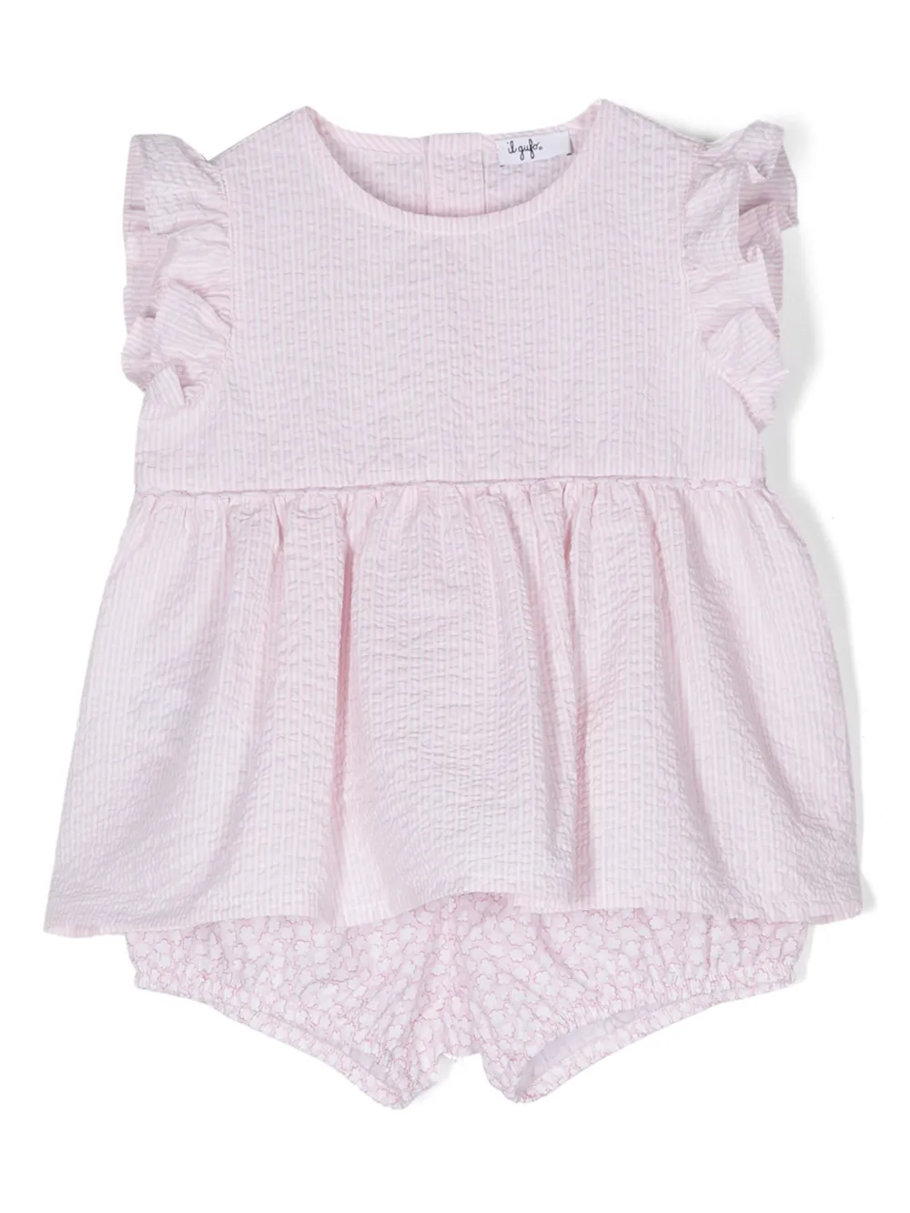 

Комплект из топа и шортов с принтом Il Gufo, розовый