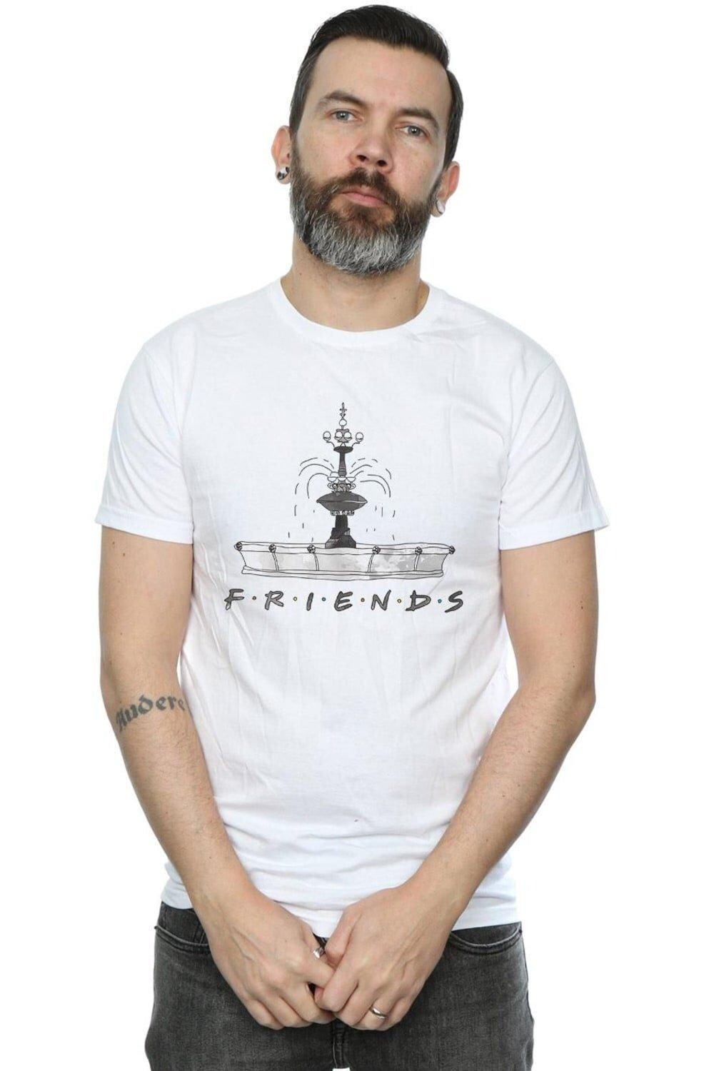 

Футболка с эскизом фонтана Friends, белый