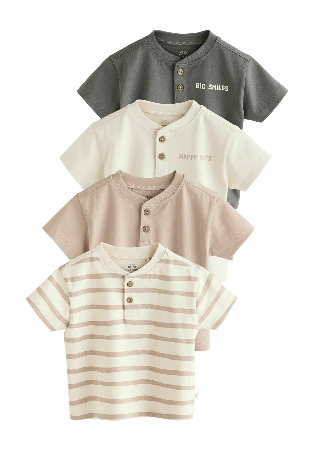 

Базовая футболка REGULAR FIT SHORT SLEEVE 4 PACK Next, серый