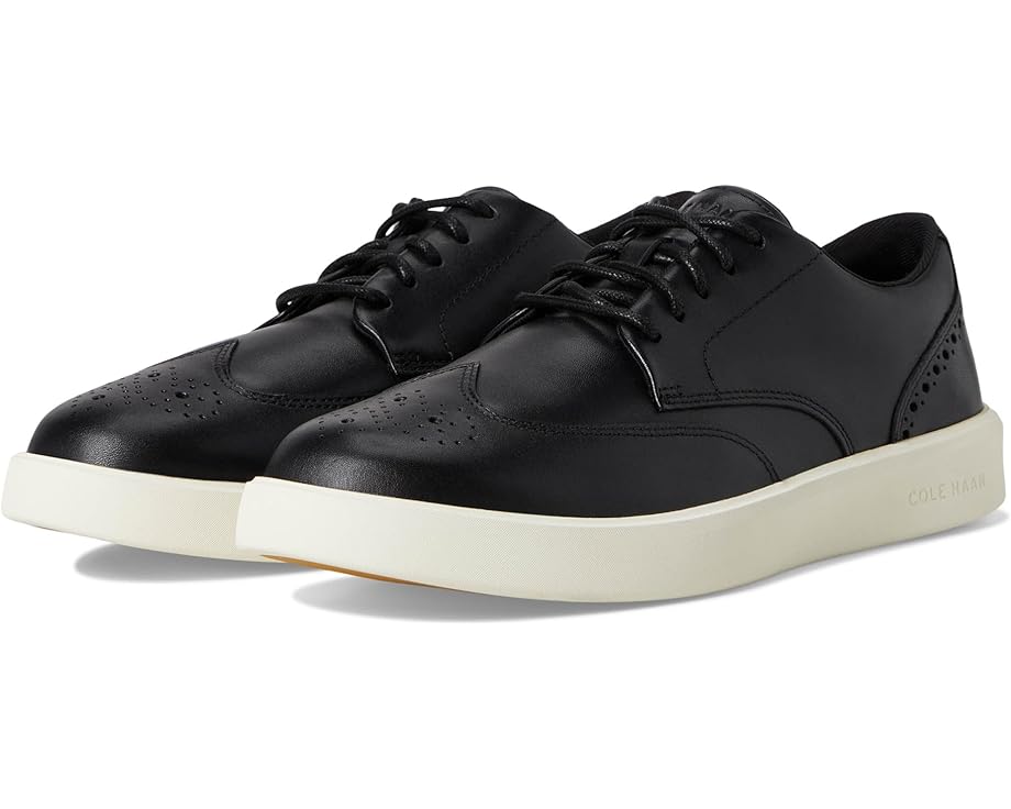 

Кроссовки Cole Haan Grand Crosscourt Daily Wing Tip Sneakers, цвет Black/Ivory