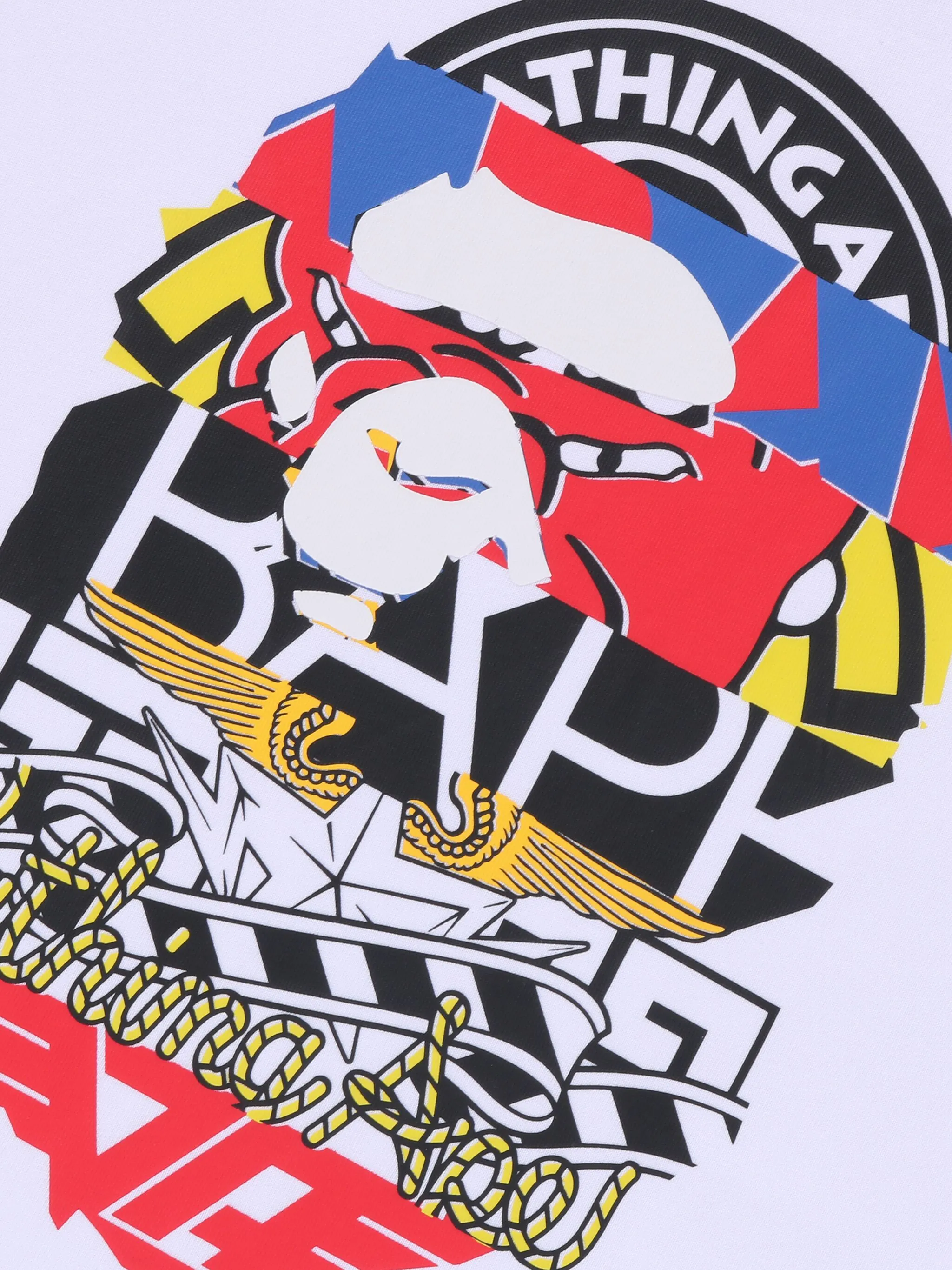 Футболка с графичным принтом A Bathing Ape, белый — фото 2