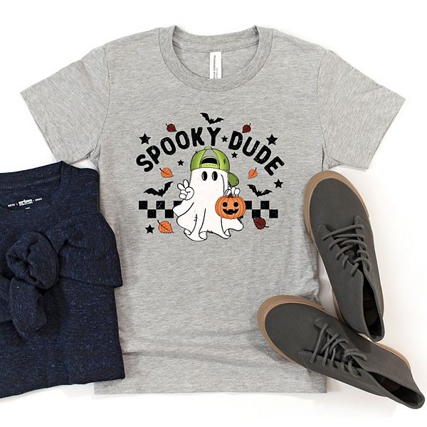 Футболка с принтом Spooky dude checkered ghost The Juniper Shop, Seafoam — фото 3