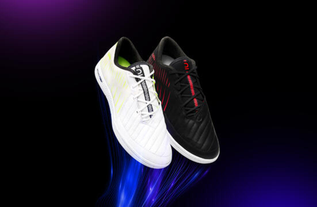 

Мужские футбольные бутсы для мини-футбола Kipsta Ginka Pro чёрные/розовые