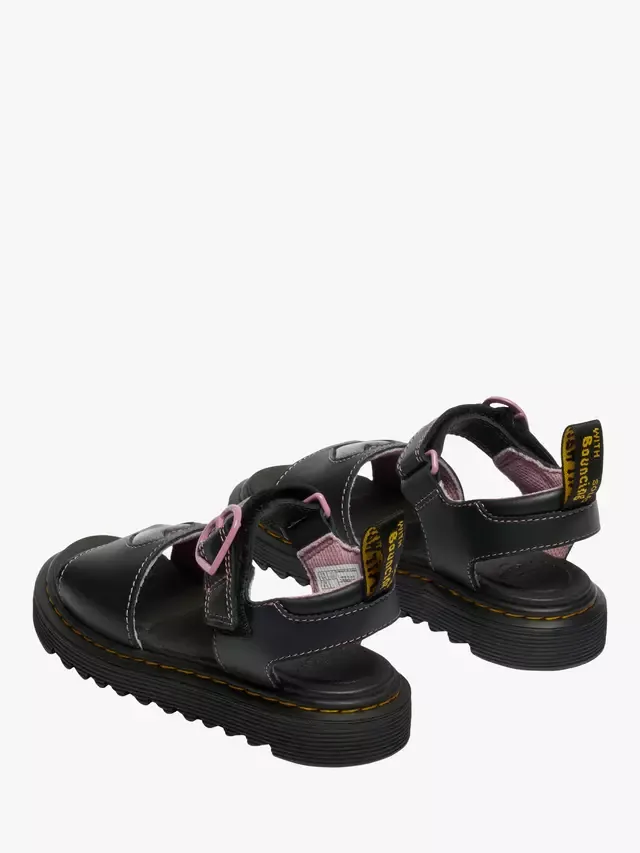 Детские сандалии Marlowe II с открытым носком, черно-розовые Dr. Martens — фото 4