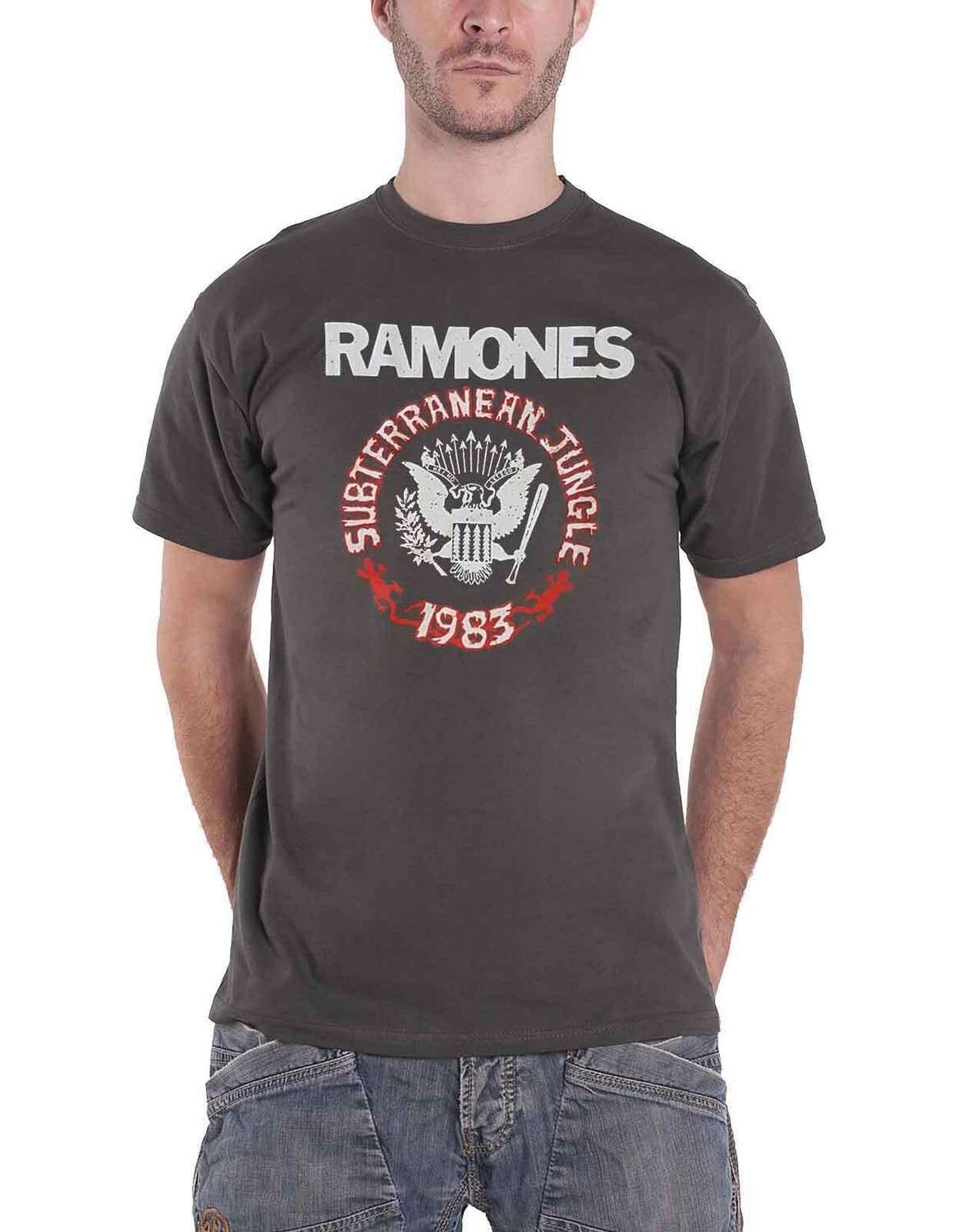 

Футболка «Подземные джунгли» Ramones, серый