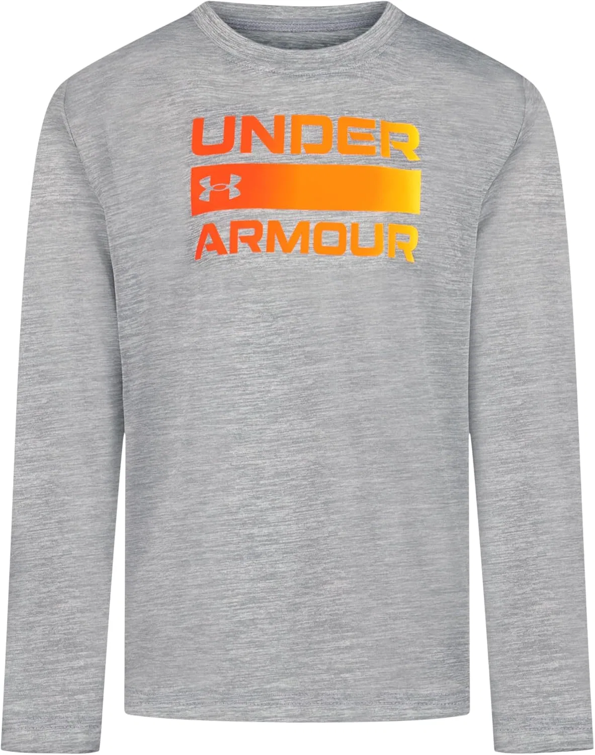 Детская футболка с длинным рукавом и графическим логотипом Under Armour, легкая и дышащая, свободного кроя, Steel Core Twist