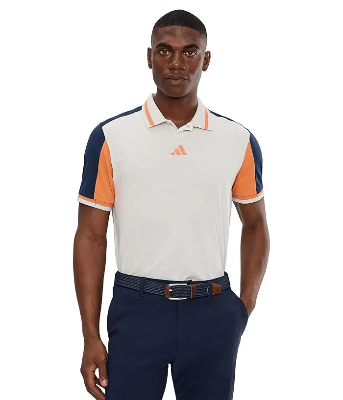 Поло Adidas Golf Beyond Vent Twistknit, Orbit Grey/Collegiate Navy