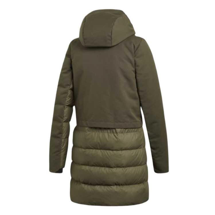 Adidas Утепленная пуховая куртка ClimaWarm для женщин Green — фото 4
