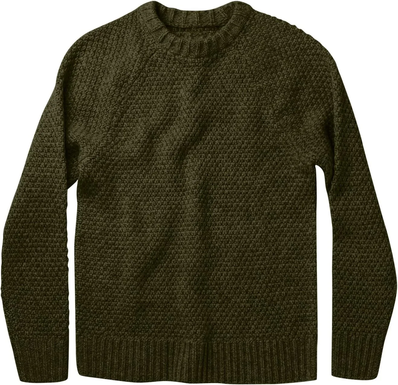 Мужской свитер с круглым вырезом, Solid Color, Casual, Long Sleeve,-3XL — фото 4