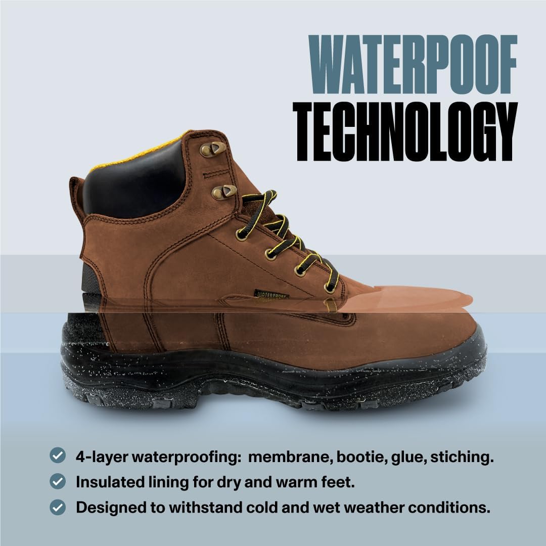 Мужские водонепроницаемые походные рабочие ботинки EVERBOOTS ULTRA DRY Ever Boots, темно-коричневый — фото 2