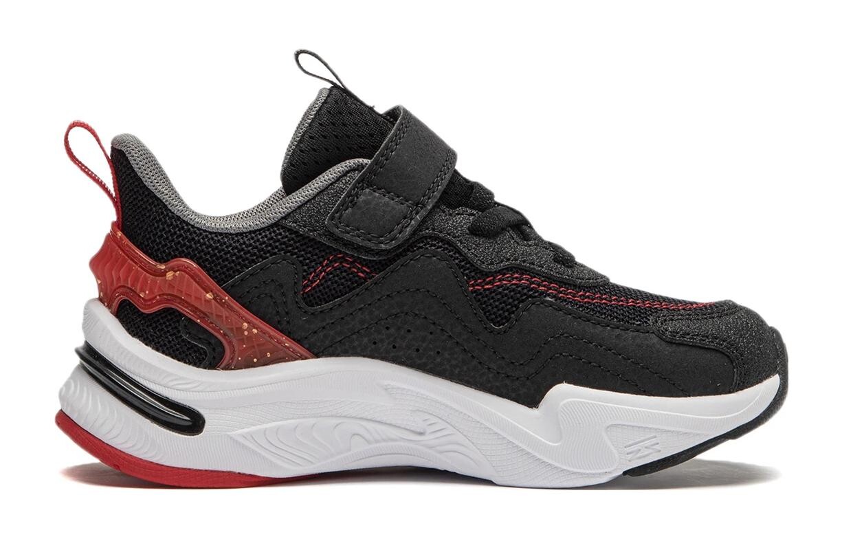 Кроссовки детские Yunchuan V3 Kids Low-top черные/красные киноварь Lining Young — фото 2