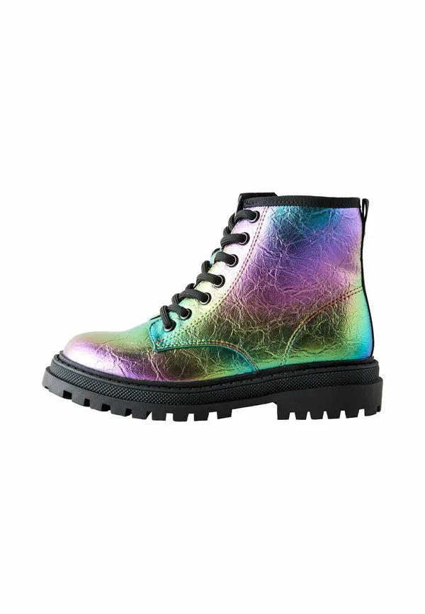 Ботинки на шнуровке широкого кроя, ботильоны на шнуровке Next, Rainbow Metallic