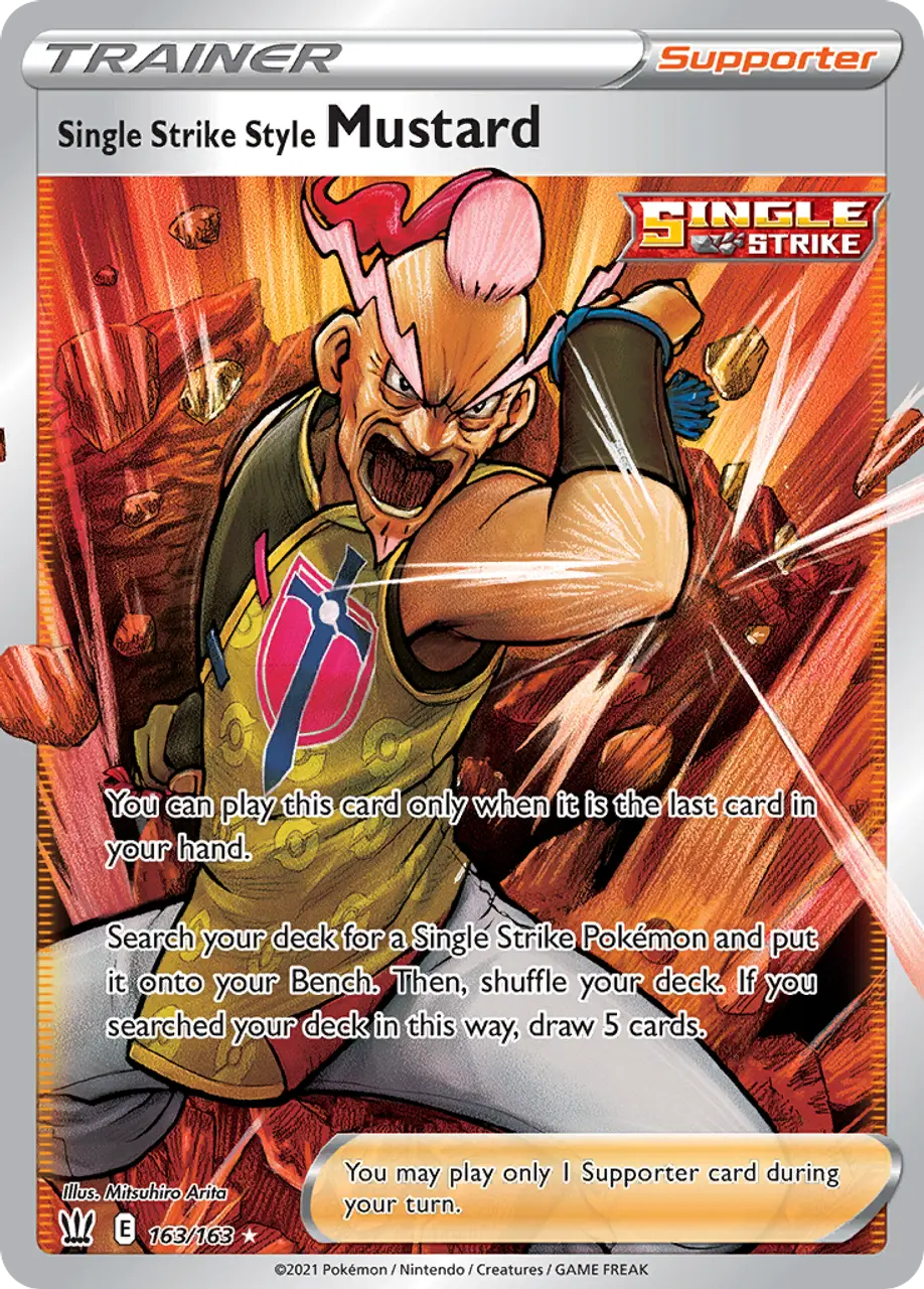 

Карточная игра Single Strike Style Mustard 163/163 - Battle Styles Holofoil