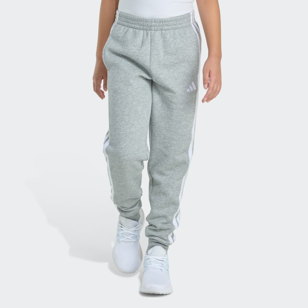 

Спортивный костюм Adidas Elastic Waistband 3-Stripe Heather Fleece Jogger, цвет Medium Grey Heather