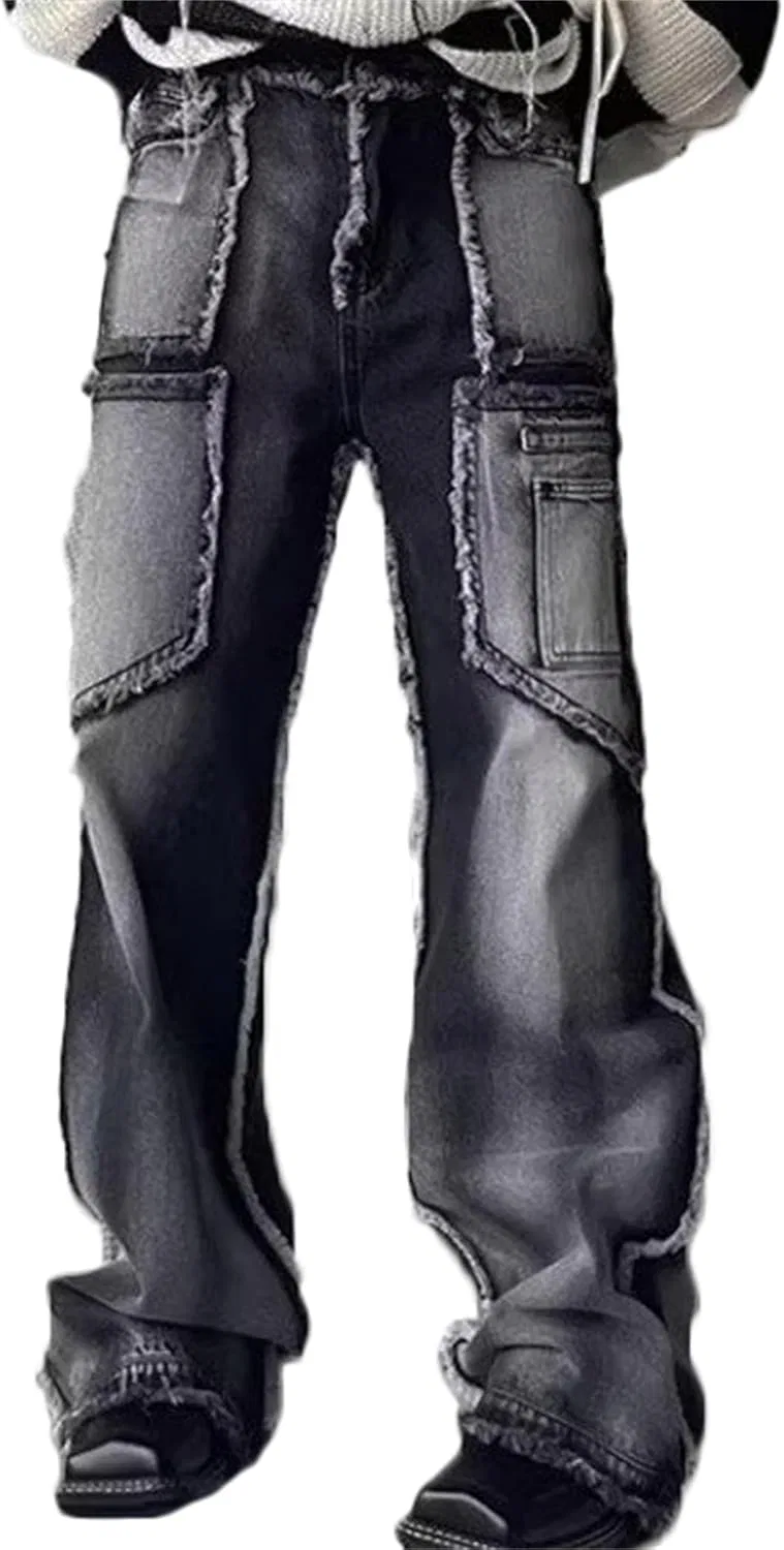 Джинсы прямого кроя Grunge, Gray