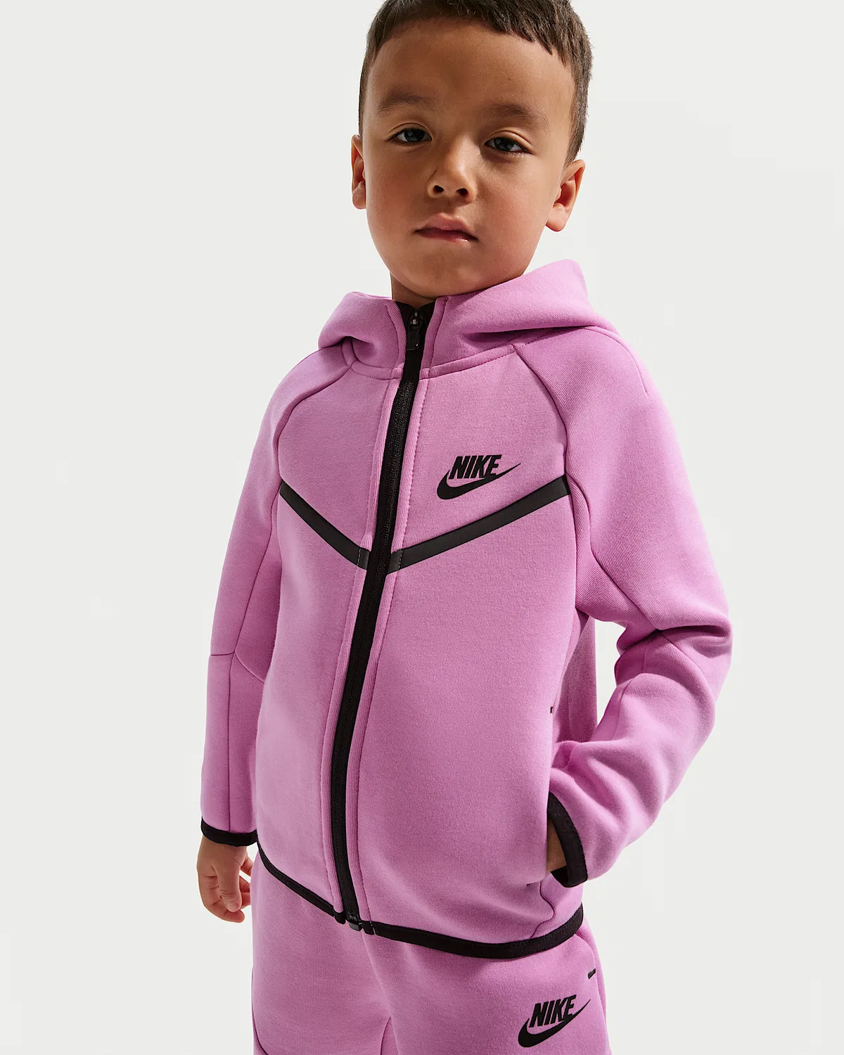 Детский спортивный костюм Nike Sportswear Toddler Tech Fleece, Purple — фото 2