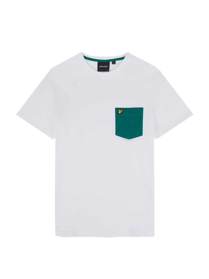 

Футболка Lyle & Scott T-Shirt, цвет Weiß/Türkisgrün