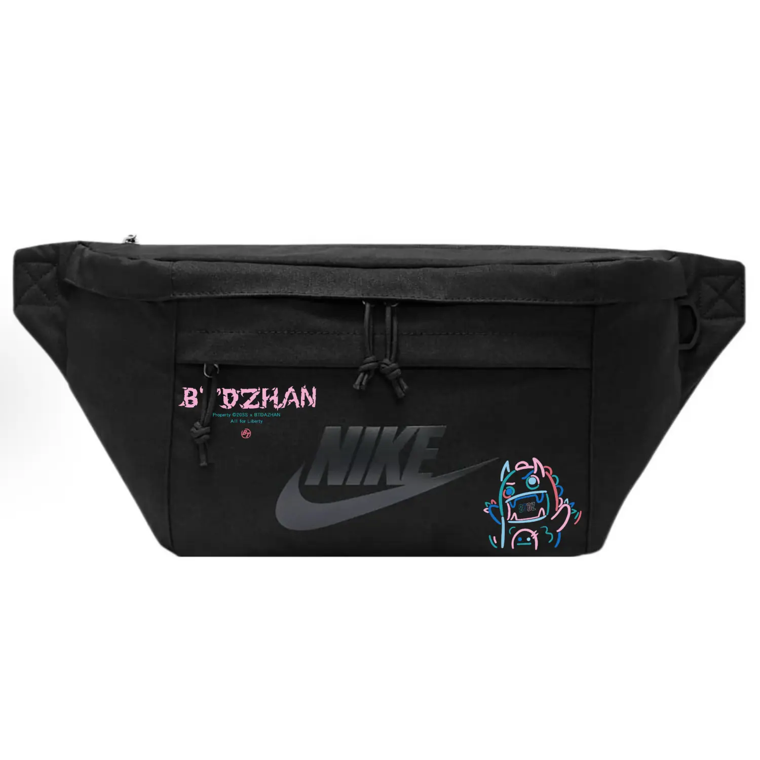 

Nike Тканевая поясная сумка Regular Unisex черная, Red Eye