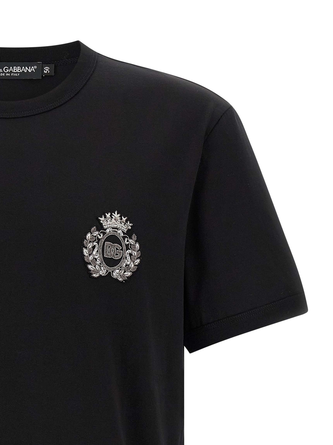 Футболка с гербовой нашивкой DOLCE & GABBANA, черный — фото 3