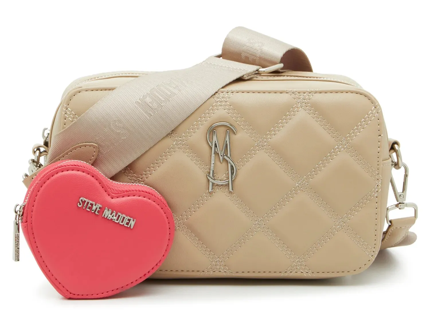 

Сумка-чехол Steve Madden Allie Heart Charm Crossbody, серо-коричневый