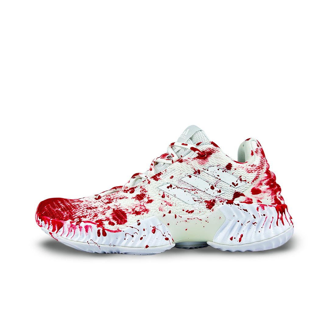 

Adidas Баскетбольные кроссовки Pro Bounce 2018 Red Gothic Shock Absorbers Low Top, мужские, красно-белые