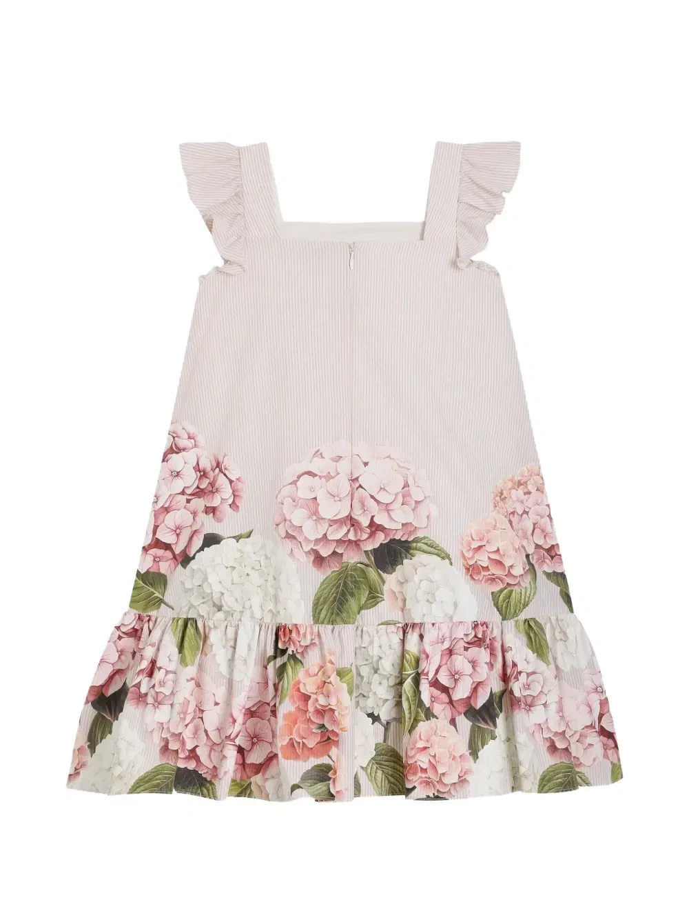 Платье с принтом hydrangea Dolce & Gabbana Kids, бежевый — фото 2