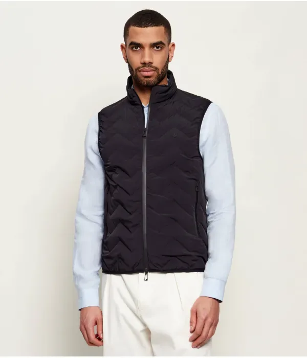 Пуховая куртка без рукавов regular fit Emporio Armani, черный