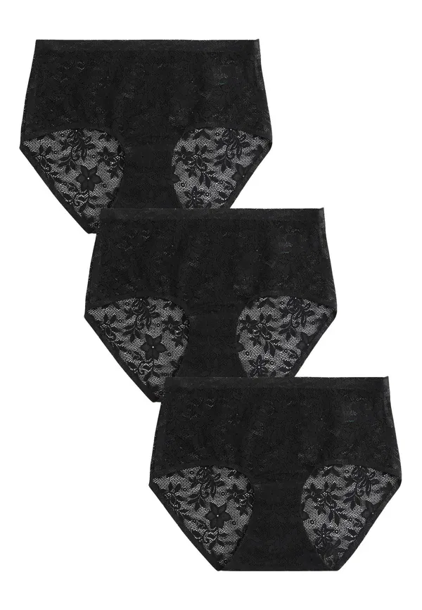 Трусы Next Midi fit all over no vpl 3 pack hipsters, черный — фото 4
