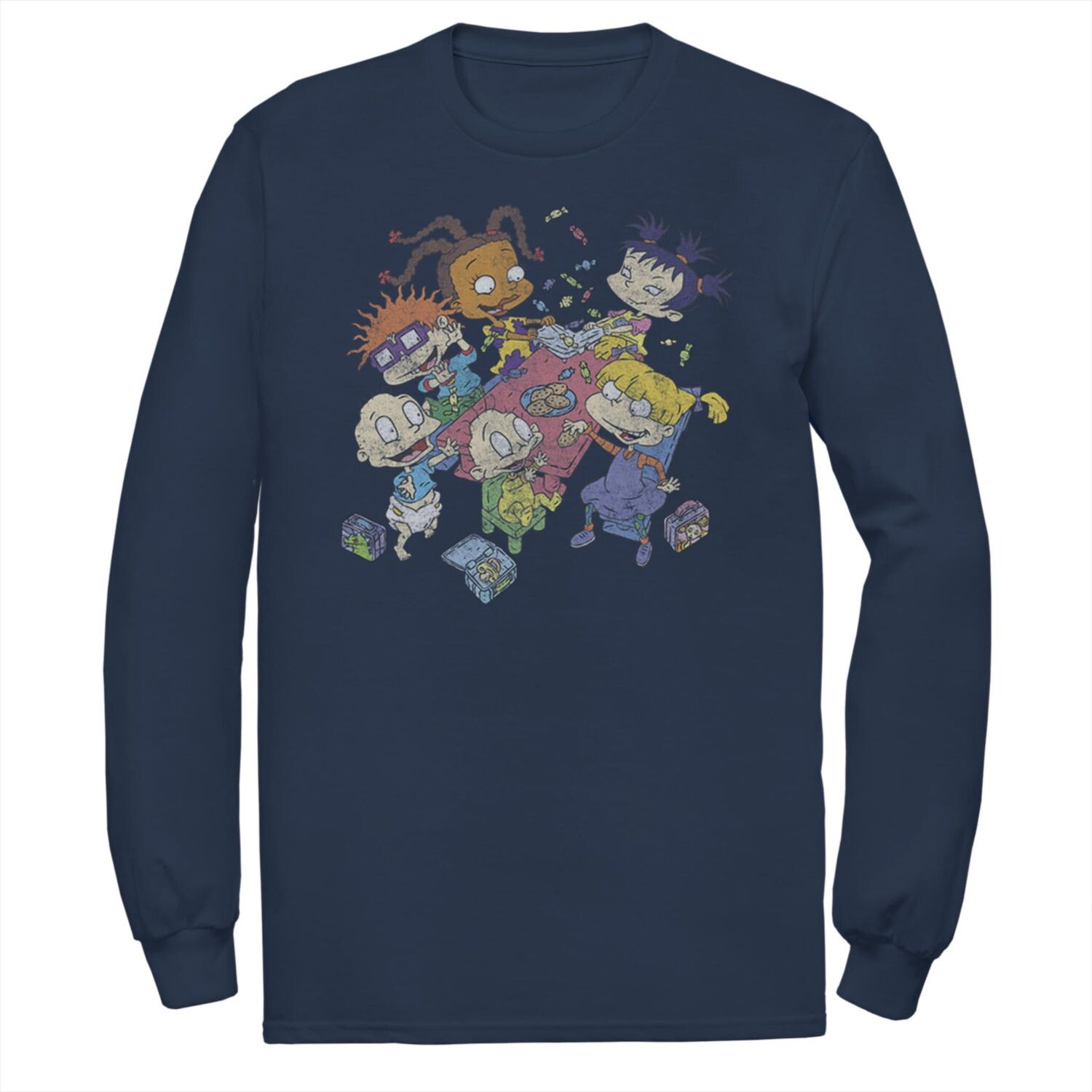 

Мужская футболка с длинными рукавами Rugrats Group Sweet Snacks Licensed Character