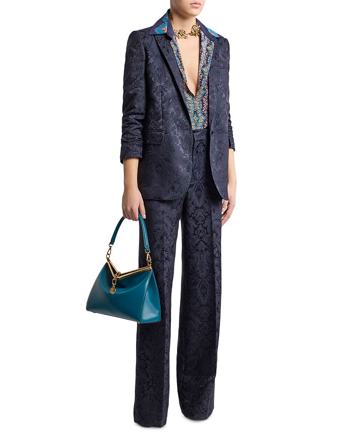 

Жаккардовый блейзер Etro, синий