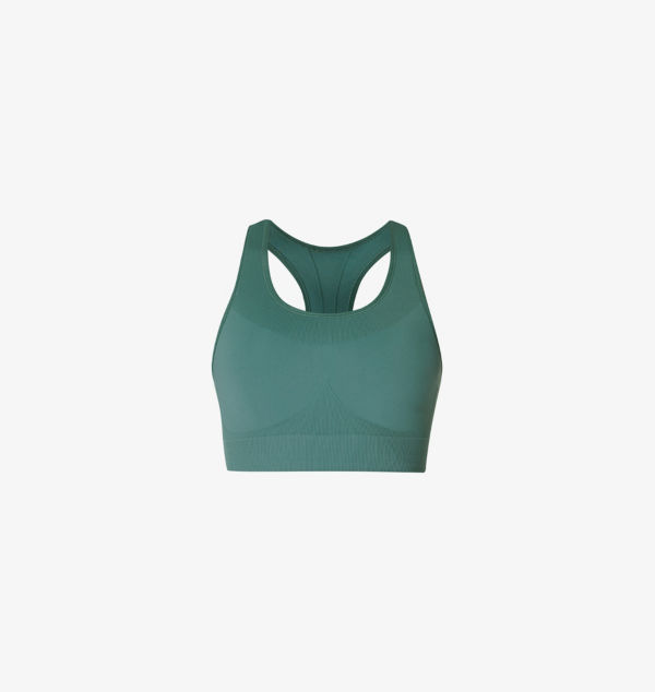 

Бесшовный спортивный бюстгальтер Stamina из эластичной ткани Sweaty Betty, зеленый
