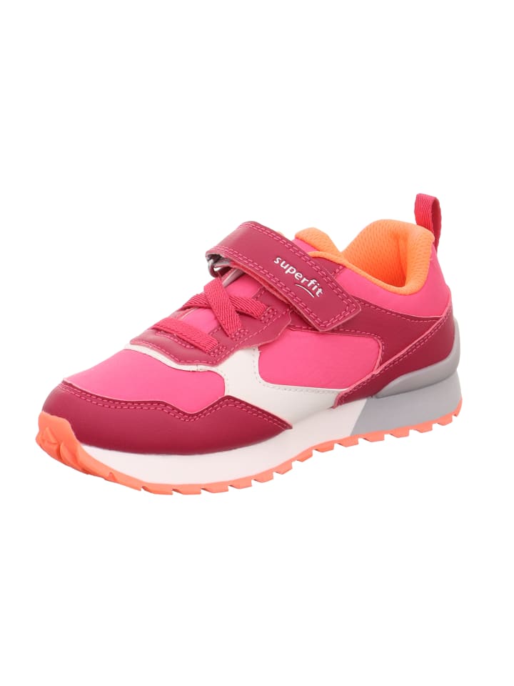 

Кроссовки на шнуровке superfit, цвет pink/orange