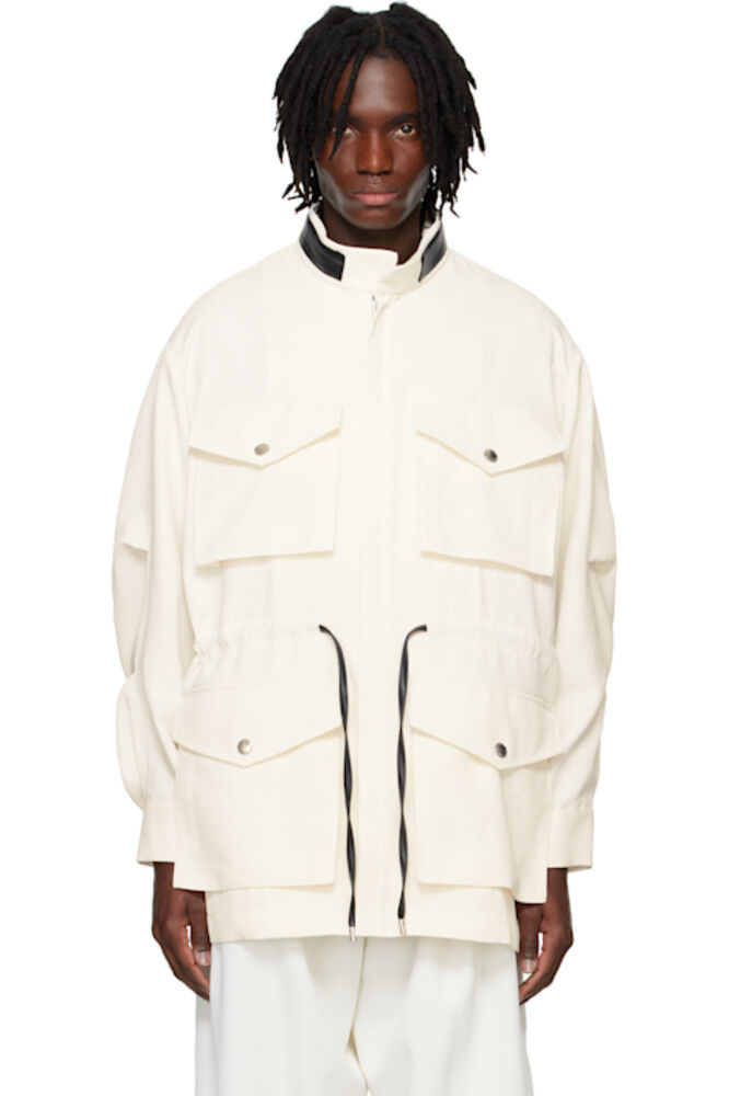 

Двухцветная куртка с четырьмя карманами цвета «Off-White» System