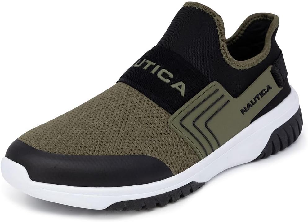 

Мужские слипоны Nautica - повседневная модная обувь для прогулок, средняя и широкая полнота, черный