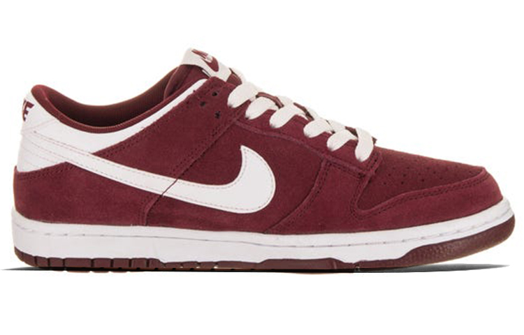 Nike Низкие детские скейтбординг кроссовки Dunk Slip Resistant burgundy white для подростков — фото 3