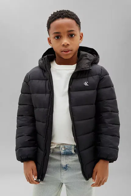 Куртка утепленная стеганая детская Calvin Klein Jeans, черный