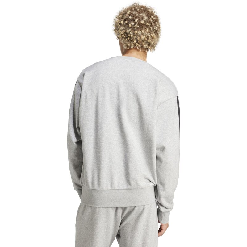 Свитшот Essentials с тремя полосками, французский трикотаж Adidas, мультиколор — фото 3