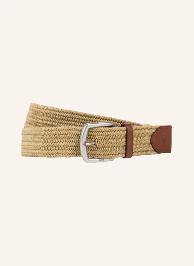 

Плетеный ремень Polo Ralph Lauren, бежевый