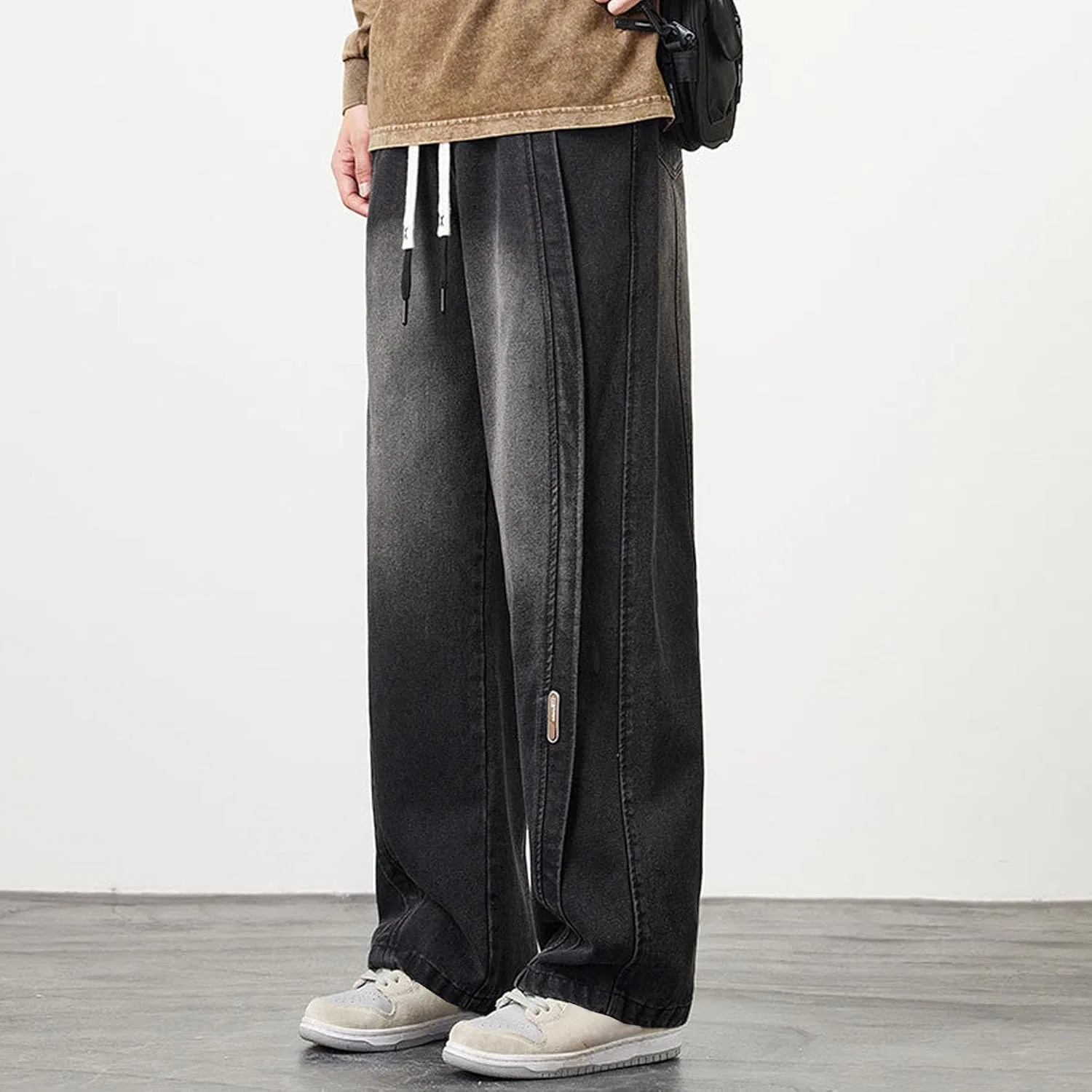 Джинсы свободные Men's Hip Hop Jean, черный — фото 2
