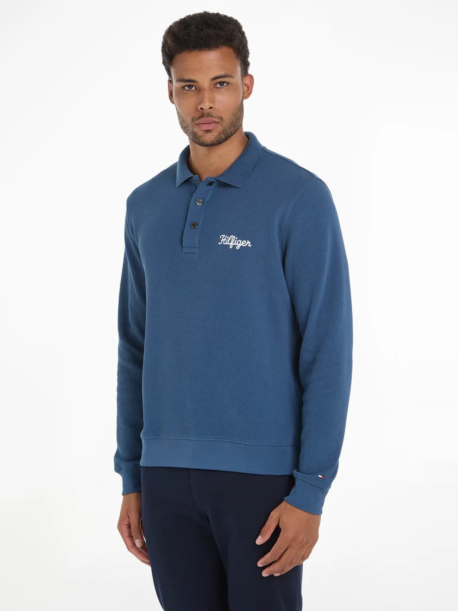 

Рубашка-поло с длинными рукавами Tommy Hilfiger "CHAINSTITCH L/S REG POLO", синий