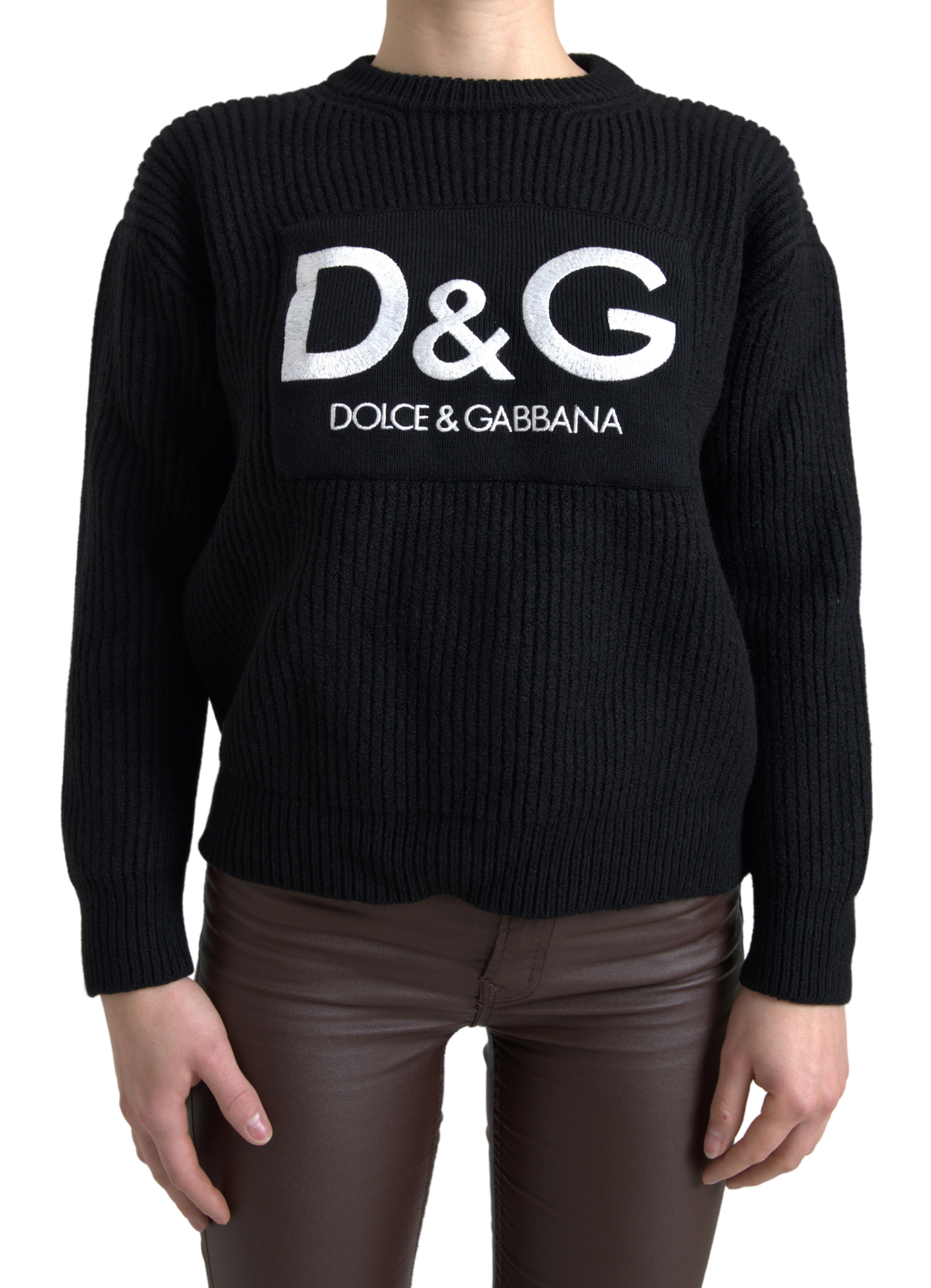 

Элегантный черный свитер из натуральной шерсти Dolce & Gabbana
