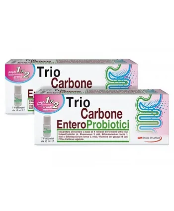 

Trio Carbone Enteroprobiotic Молочно-ферментная добавка 7 флаконов по 10 мл Pool Pharma