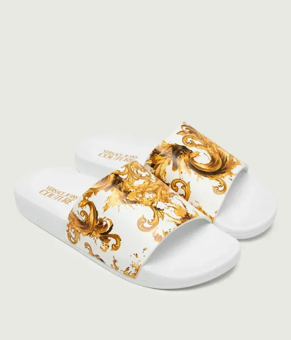 Тапочки FONDO SLIDE DIS.SQ4 Versace Jeans Couture, белый — фото 3