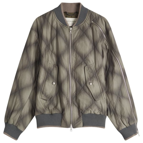 

Куртка-Бомбер с вышивкой Vilmory Dries Van Noten, серый