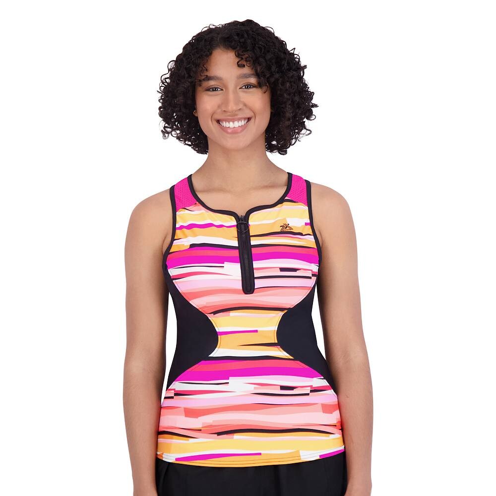 

Женские танкини ZeroXposur UPF 30+ Maui Scuba Swim Tankini, цвет Carmine Streamers