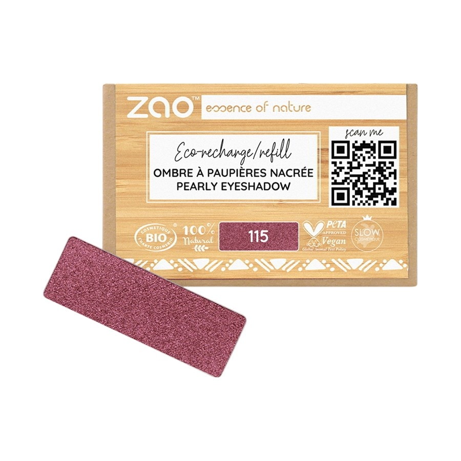 

Тени для век и праймер Zao Pearly Eyeshadow Refill, 115 Ruby Red / 1,3 g