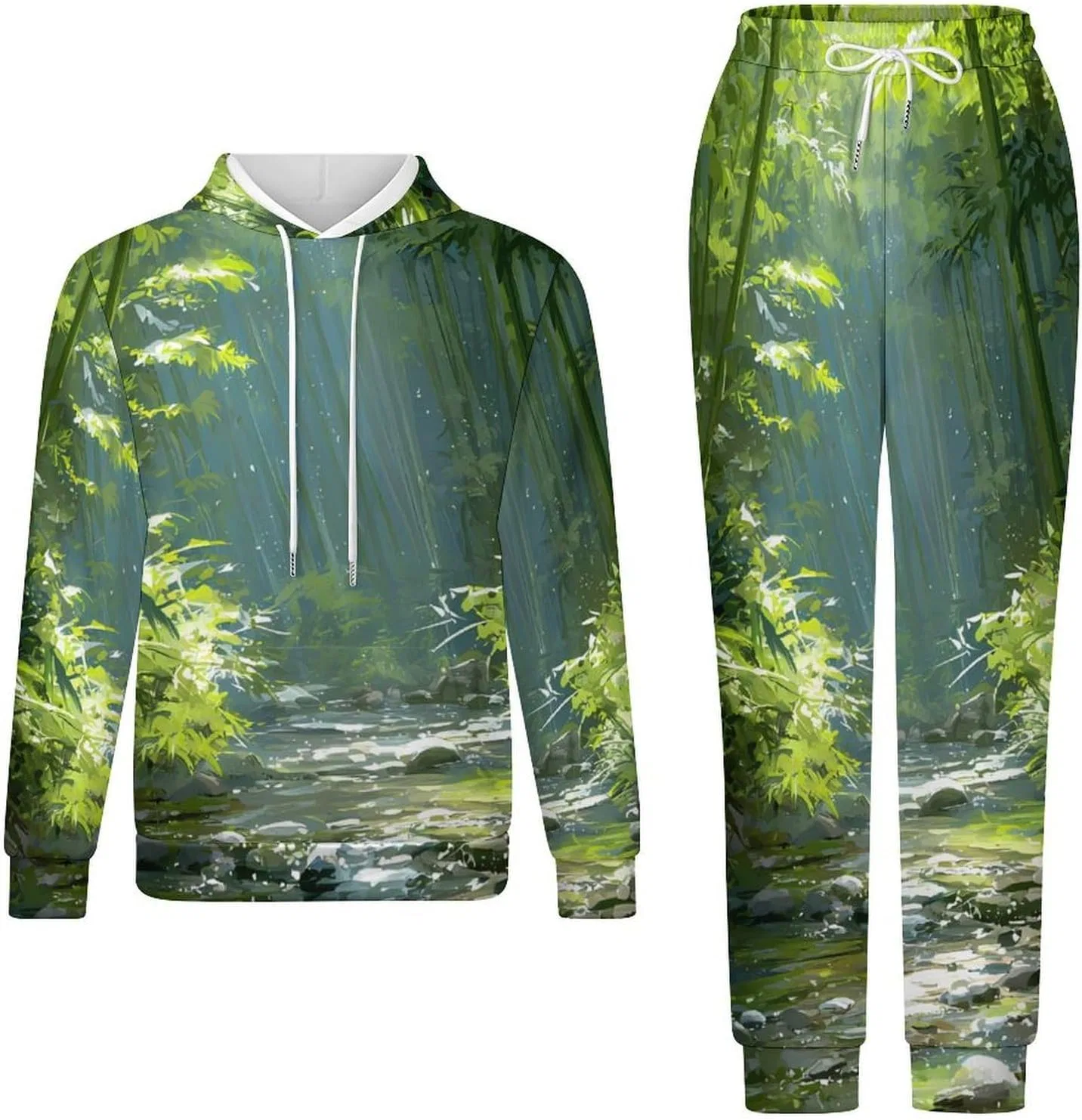 Спортивный костюм с капюшоном, джоггеры, Green Forests, Style — фото 3