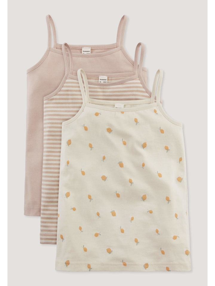 

Hessnatur Облегающая майка, комплект из 3 штук, кремово-розового цвета