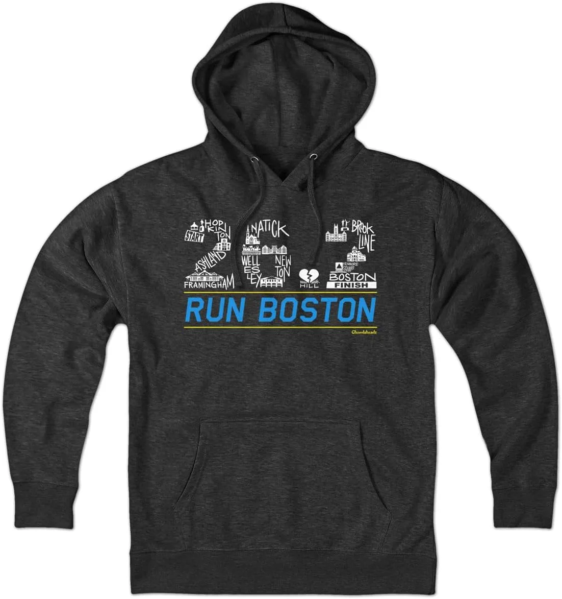 

Chowdaheadz 26.2 Run Boston Race Icons Hoodie — худи унисекс из мягкого хлопкового микса